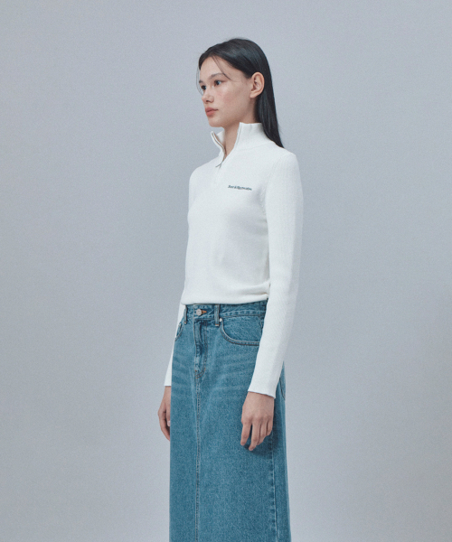 Rest&Recreation(レストアンドレクリエーション)の「SLIM FIT HALF ZIP-UP KNIT - IVORY(ニット/セーター・レディース・その他・ONE)」の5枚目の写真