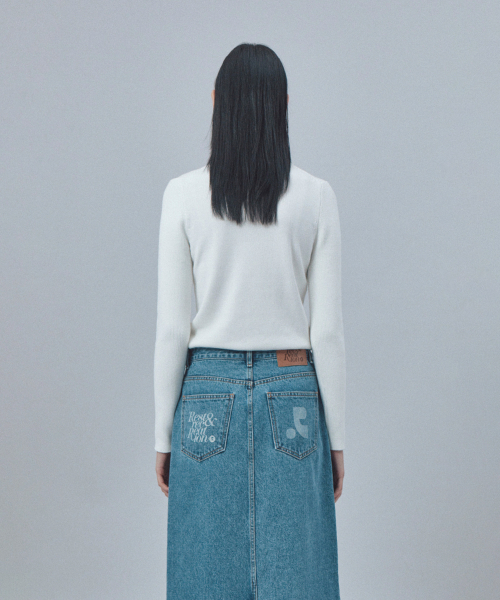 Rest&Recreation(レストアンドレクリエーション)の「SLIM FIT HALF ZIP-UP KNIT - IVORY(ニット/セーター・レディース・その他・ONE)」の4枚目の写真