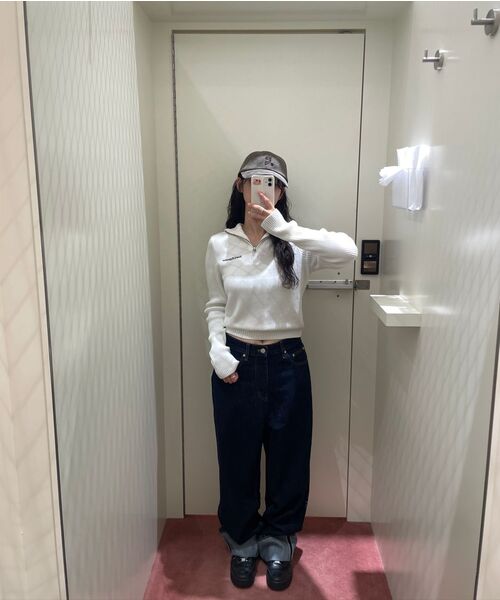 Rest&Recreation(レストアンドレクリエーション)の「SLIM FIT HALF ZIP-UP KNIT - IVORY(ニット/セーター・レディース・その他・ONE)」の2枚目の写真