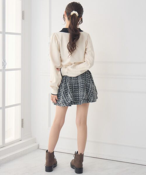 ems excite（エムズエキサイト）の「ラメツイードミニSK（スカート・レディース・ナチュラル/ブラック・FREE）」の6枚目の写真