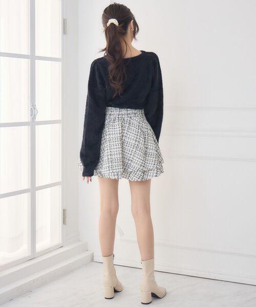ems excite（エムズエキサイト）の「ラメツイードミニSK（スカート・レディース・ナチュラル/ブラック・FREE）」の13枚目の写真