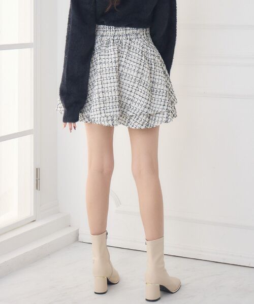 ems excite（エムズエキサイト）の「ラメツイードミニSK（スカート・レディース・ナチュラル/ブラック・FREE）」の17枚目の写真