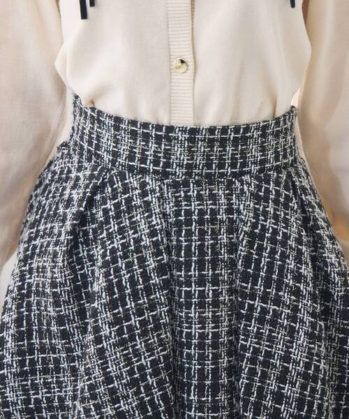 ems excite（エムズエキサイト）の「ラメツイードミニSK（スカート・レディース・ナチュラル/ブラック・FREE）」の9枚目の写真