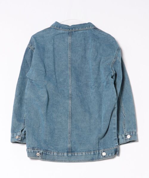 urge:(アージコロン )の「【URGE:】オーバーサイズ デニム ジャケット(デニムジャケット・レディース・グレー/ブルー・SMALL/MEDIUM/LARGE/X-LARGE)」の3枚目の写真