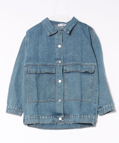 urge:(アージコロン )の「【URGE:】オーバーサイズ デニム ジャケット(デニムジャケット・レディース・グレー/ブルー・SMALL/MEDIUM/LARGE/X-LARGE)」の6枚目の写真