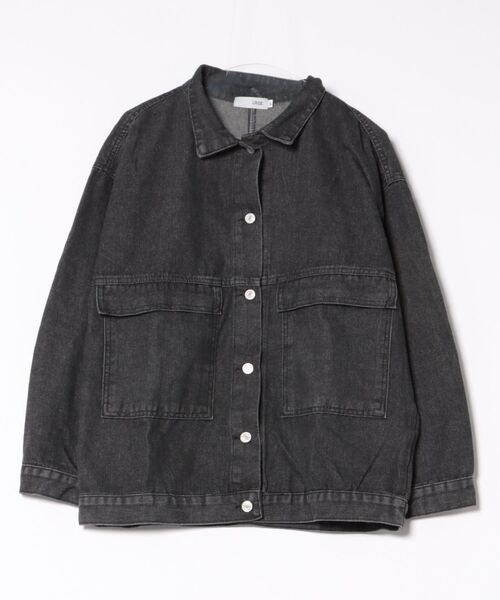 urge:(アージコロン )の「【URGE:】オーバーサイズ デニム ジャケット(デニムジャケット・レディース・グレー/ブルー・SMALL/MEDIUM/LARGE/X-LARGE)」の5枚目の写真