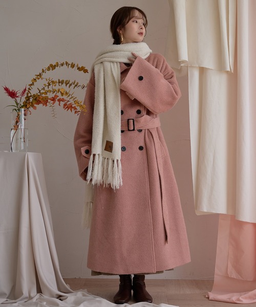 セール】shaggy long coat / シャギーロングコート（チェスターコート