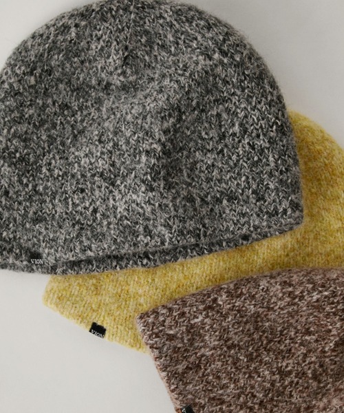 VION(ヴィオン)の「メランジニットビーニー / Melange Knit Beanie(ニットキャップ/ビーニー・レディース・グレー/ブラウン/イエロー・FREE)」の4枚目の写真