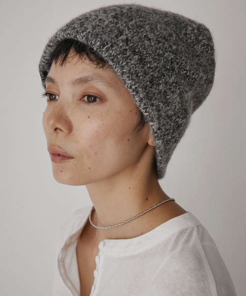 VION(ヴィオン)の「メランジニットビーニー / Melange Knit Beanie(ニットキャップ/ビーニー・レディース・グレー/ブラウン/イエロー・FREE)」の7枚目の写真
