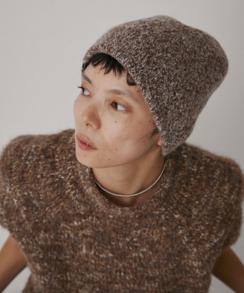 VION(ヴィオン)の「メランジニットビーニー / Melange Knit Beanie(ニットキャップ/ビーニー・レディース・グレー/ブラウン/イエロー・FREE)」の8枚目の写真