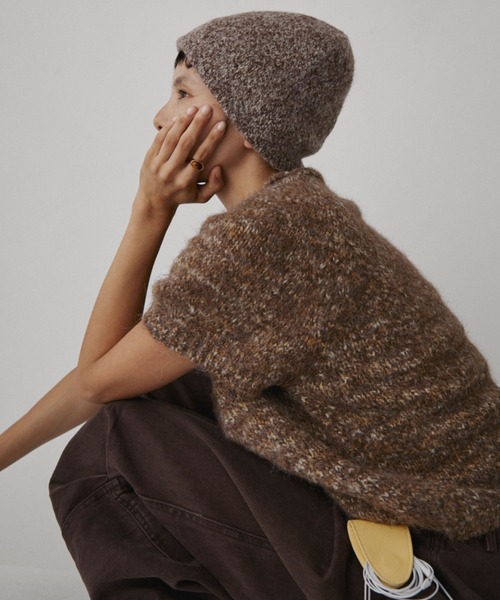 VION(ヴィオン)の「メランジニットビーニー / Melange Knit Beanie(ニットキャップ/ビーニー・レディース・グレー/ブラウン/イエロー・FREE)」の13枚目の写真