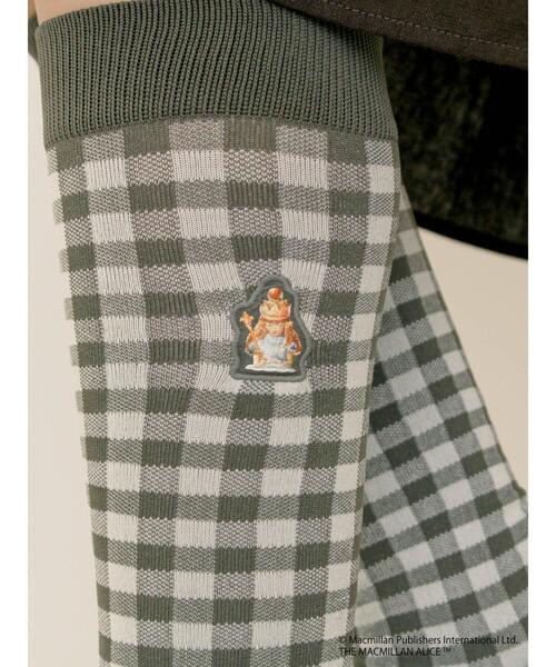 Samansa Mos2（サマンサ モスモス）の「【Alice×Samansa Mos2】柄アソート刺繍ソックス（ソックス/靴下・レディース・サックスブルー/グレー/チャコールグレー・F）」の4枚目の写真