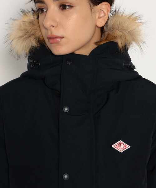 DANTON（ダントン）の「WOMEN'S FAUX FUR HOODED DOWN COAT（ダウンジャケット/コート・レディース・ネイビー/ブラック/オフホワイト/ベージュ/ダークブラウン/オリーブ・XS/S/M）」の13枚目の写真