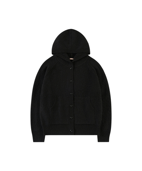 VANONE ATELIER(バノンアトリエ)の「KN4273 ハイネックフードカーディガン_ブラック(カーディガン/ボレロ・レディース・ブラック・FREE)」の2枚目の写真