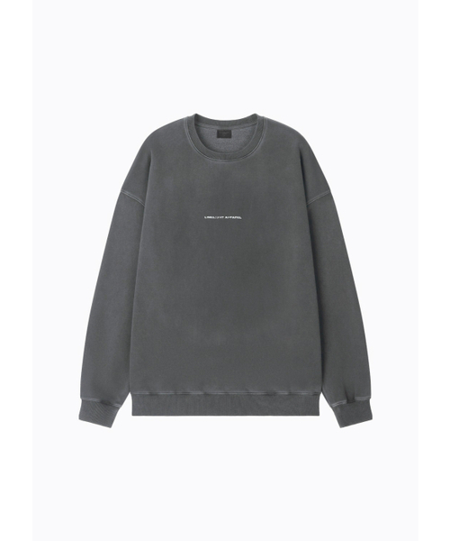 LIMELIGHT APPAREL(ライムライトアパレル)の「アパレルピグメントバックロゴスウェットシャツオーバーサイズ(チャコール/ホワイト)(スウェット・メンズ・その他・SMALL/MEDIUM/LARGE/X-LARGE)」の2枚目の写真