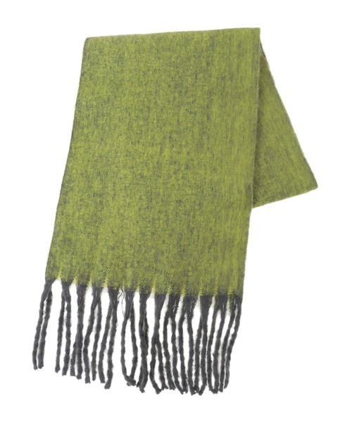 Green　Parks（グリーンパークス）の「・furry rate ヘアリーシャドーカラーマフラー（マフラー・レディース・オレンジ/イエロー/ブルー・FREE）」の3枚目の写真