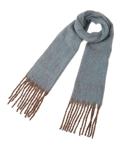 Green　Parks（グリーンパークス）の「・furry rate ヘアリーシャドーカラーマフラー（マフラー・レディース・オレンジ/イエロー/ブルー・FREE）」の8枚目の写真