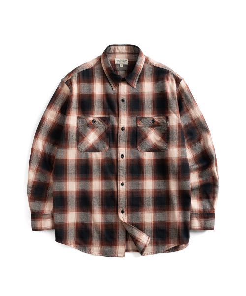WILD BRICKS(ワイルドブリックス)の「W24 OMBRE PLAID WORK SHIRT (brown)(シャツ/ブラウス・メンズ・その他・LARGE/X-LARGE/MEDIUM)」の1枚目の写真