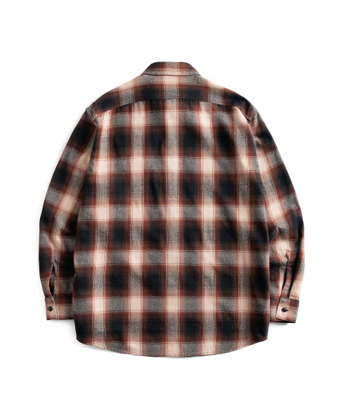 WILD BRICKS(ワイルドブリックス)の「W24 OMBRE PLAID WORK SHIRT (brown)(シャツ/ブラウス・メンズ・その他・LARGE/X-LARGE/MEDIUM)」の2枚目の写真