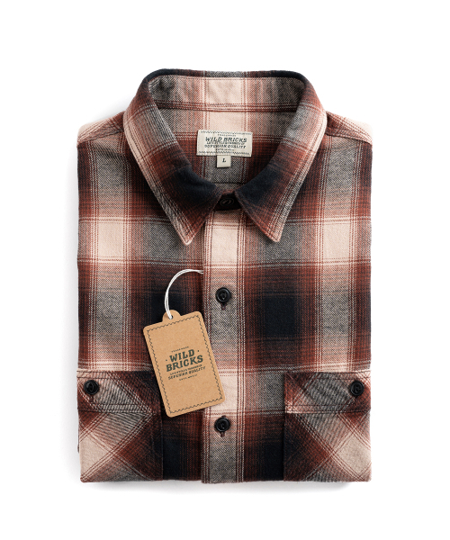WILD BRICKS(ワイルドブリックス)の「W24 OMBRE PLAID WORK SHIRT (brown)(シャツ/ブラウス・メンズ・その他・LARGE/X-LARGE/MEDIUM)」の9枚目の写真