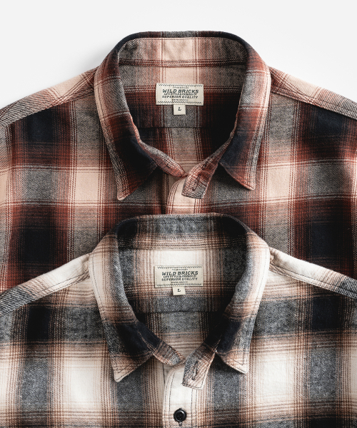 WILD BRICKS(ワイルドブリックス)の「W24 OMBRE PLAID WORK SHIRT (brown)(シャツ/ブラウス・メンズ・その他・LARGE/X-LARGE/MEDIUM)」の10枚目の写真