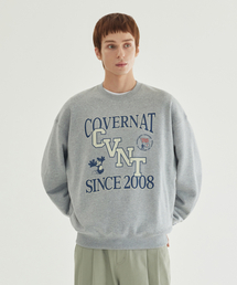 CVNT グラフィック スウェット メランジェグレー