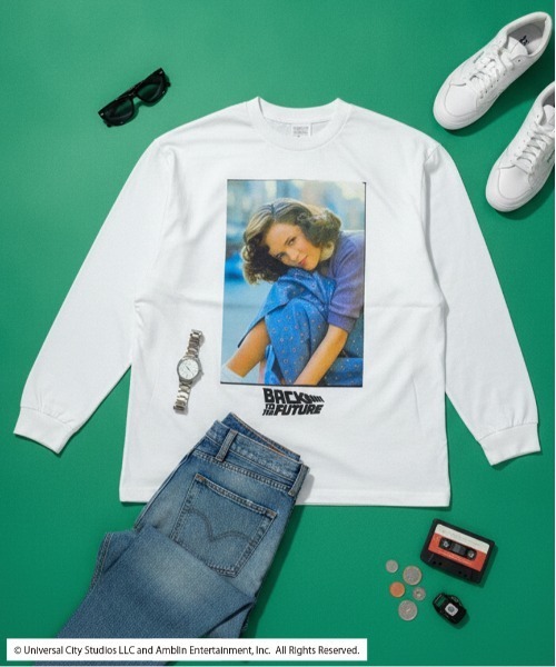 minius(ミニウス)の「『バック・トゥ・ザ・フューチャー』ロンT 長袖Tシャツ フォトプリント オーバーサイズ ピグメント加工 ヴィンテージライク ユニセックス ムービー ZOZO限定(Tシャツ/カットソー・メンズ・ホワイト/ホワイト系その他/グレー系その他/ブルー系その他2/ブルー系その他3/ブルー系その他4/ブルー系その他5/ブルー系その他6/ピンク系その他2/ピンク系その他3/ピンク系その他4/ピンク系その他5/ピンク系その他6/ブルー系その他/ピンク系その他/ホワイト系その他2/ホワイト系その他3/ホワイト系その他4/ホワイト系その他5/グレー系その他2/グレー系その他3/グレー系その他4/グレー系その他5/グレー系その他6・MEDIUM/LARGE/X-LARGE)」の1枚目の写真