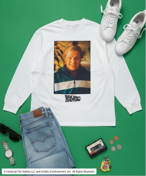 minius(ミニウス)の「『バック・トゥ・ザ・フューチャー』ロンT 長袖Tシャツ フォトプリント オーバーサイズ ピグメント加工 ヴィンテージライク ユニセックス ムービー ZOZO限定(Tシャツ/カットソー・メンズ・ホワイト/ホワイト系その他/グレー系その他/ブルー系その他2/ブルー系その他3/ブルー系その他4/ブルー系その他5/ブルー系その他6/ピンク系その他2/ピンク系その他3/ピンク系その他4/ピンク系その他5/ピンク系その他6/ブルー系その他/ピンク系その他/ホワイト系その他2/ホワイト系その他3/ホワイト系その他4/ホワイト系その他5/グレー系その他2/グレー系その他3/グレー系その他4/グレー系その他5/グレー系その他6・MEDIUM/LARGE/X-LARGE)」の2枚目の写真