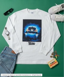 『バック・トゥ・ザ・フューチャー』ロンT 長袖Tシャツ フォトプリント オーバーサイズ ピグメント加工 ヴィンテージライク ユニセックス ムービー ZOZO限定