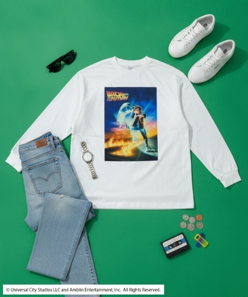 minius(ミニウス)の「『バック・トゥ・ザ・フューチャー』ロンT 長袖Tシャツ フォトプリント オーバーサイズ ピグメント加工 ヴィンテージライク ユニセックス ムービー ZOZO限定(Tシャツ/カットソー・メンズ・ホワイト/ホワイト系その他/グレー系その他/ブルー系その他2/ブルー系その他3/ブルー系その他4/ブルー系その他5/ブルー系その他6/ピンク系その他2/ピンク系その他3/ピンク系その他4/ピンク系その他5/ピンク系その他6/ブルー系その他/ピンク系その他/ホワイト系その他2/ホワイト系その他3/ホワイト系その他4/ホワイト系その他5/グレー系その他2/グレー系その他3/グレー系その他4/グレー系その他5/グレー系その他6・MEDIUM/LARGE/X-LARGE)」の4枚目の写真