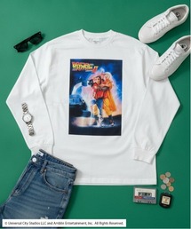 『バック・トゥ・ザ・フューチャー』ロンT 長袖Tシャツ フォトプリント オーバーサイズ ピグメント加工 ヴィンテージライク ユニセックス ムービー ZOZO限定