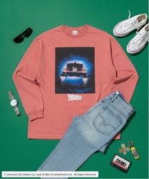 『バック・トゥ・ザ・フューチャー』ロンT 長袖Tシャツ フォトプリント オーバーサイズ ピグメント加工 ヴィンテージライク ユニセックス ムービー ZOZO限定