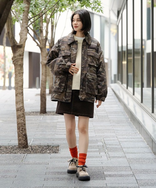 niko and（ニコアンド）の「中綿ミリタリーポケジャケット