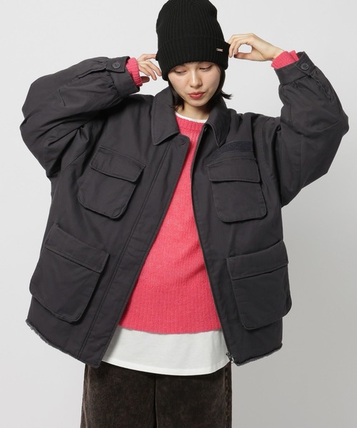 セール】中綿ミリタリーポケジャケット（ブルゾン）｜niko and