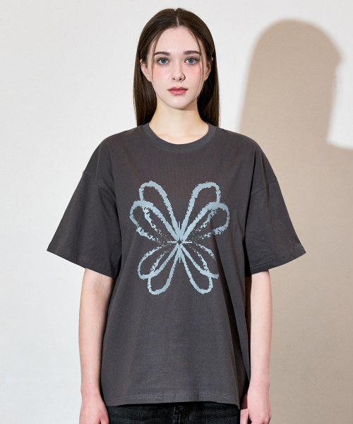 VETEZE（ベテゼ）の「オブエ スターリボンスプレーティーシャツ (GRAY)（Tシャツ/カットソー・レディース・グレー・MEDIUM/LARGE/X-LARGE）」の2枚目の写真