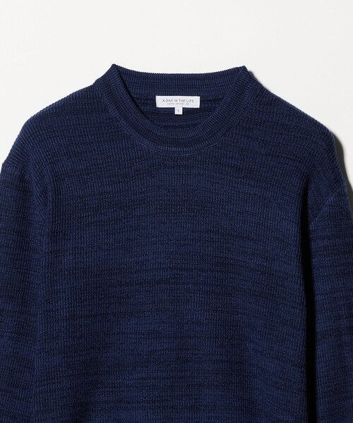 A DAY IN THE LIFE UNITED ARROWS(アデイインザライフユナイテッドアローズ)の「ハイゲージ メランジ ワッフルニット-ウォッシャブル-<A DAY IN THE LIFE>(ニット/セーター・メンズ・ワイン/ダークグレー/ネイビー・S/L/M)」の5枚目の写真