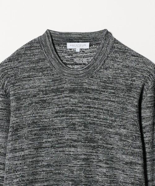A DAY IN THE LIFE UNITED ARROWS(アデイインザライフユナイテッドアローズ)の「ハイゲージ メランジ ワッフルニット-ウォッシャブル-<A DAY IN THE LIFE>(ニット/セーター・メンズ・ワイン/ダークグレー/ネイビー・S/L/M)」の9枚目の写真