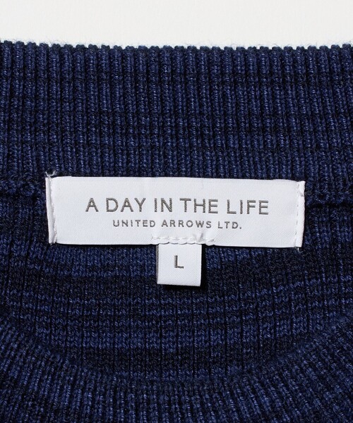 A DAY IN THE LIFE UNITED ARROWS(アデイインザライフユナイテッドアローズ)の「ハイゲージ メランジ ワッフルニット-ウォッシャブル-<A DAY IN THE LIFE>(ニット/セーター・メンズ・ワイン/ダークグレー/ネイビー・S/L/M)」の14枚目の写真