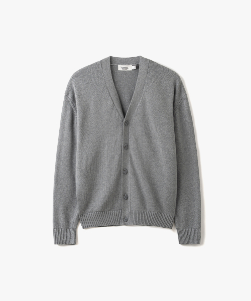 [Renewal ver.] софт‑вышивка V‑neck кардиган COOSCD001 GRAY