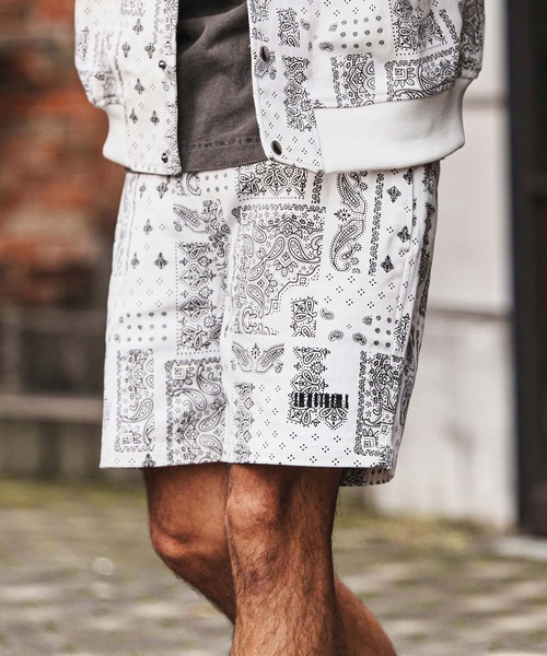 felkod(フィルコッド)の「mp14430-Bandana Pattern Short Pants ショートパンツ(F26S150)(その他パンツ・メンズ・ホワイト/ブラック・S/M/L)」の1枚目の写真