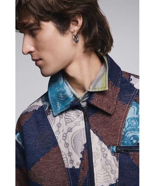 Desigual(デシグアル)の「パッチワークカモフラージュジャケット / グラデーションハンターカラー(チェスターコート・メンズ・マルチ・S/M)」の4枚目の写真
