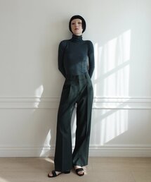 Classic Wide Wool Pants (GREEN)