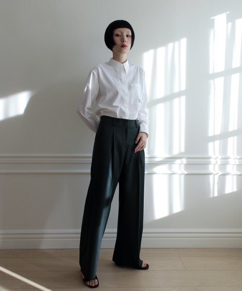 RUBATI(ルバティ)の「Classic Wide Wool Pants (GREEN)(スラックス・レディース・その他・size2/size3/size1)」の5枚目の写真
