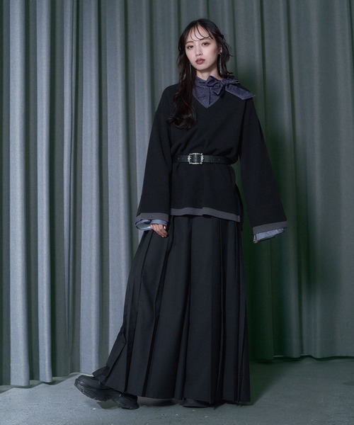 グラデーションジャガードボウタイシャツ(HARE)