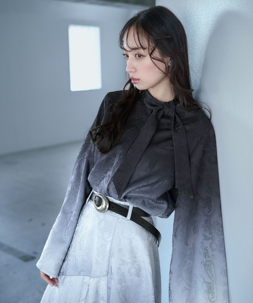 グラデーションジャガードボウタイシャツ(HARE)（シャツ/ブラウス