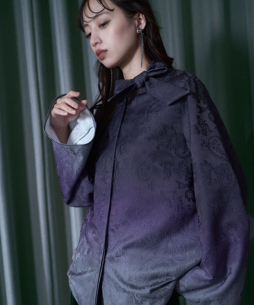 グラデーションジャガードボウタイシャツ(HARE)（シャツ/ブラウス