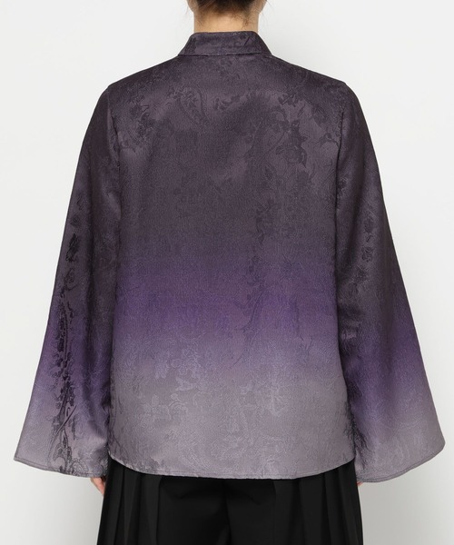 HARE（ハレ）の「グラデーションジャガードボウタイシャツ(HARE)（シャツ/ブラウス・レディース・パープル/ブラック・FREE）」の22枚目の写真