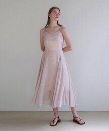 フラワーシフォンビスチェドレス - ラベンダー