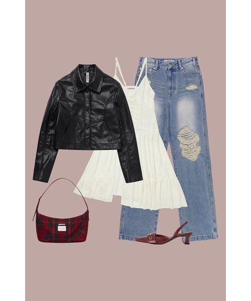 CURRENT（カレント）の「CROP LEATHER JACKET [BLACK]（ライダースジャケット・レディース・その他・FREE）」の12枚目の写真