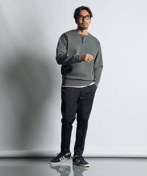 The DUFFER of ST.GEORGE(ザダファーオブセントジョージ)の「N/C SLIM EASY SLACKS:コットンナイロン スリム イージースラックス(スラックス・メンズ・ブラック/ネイビー・SMALL/MEDIUM/LARGE/X-LARGE)」の6枚目の写真